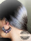 Pendientes Aro Boho Rodocrosita en macramé - Natural Rhodochrosite Boho Hoop Earrings