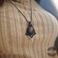 Collar De Macrame con Amatista Natural / Macrame Necklace with Natural Amethyst Quartz