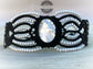Pulsera de macrame con Amuleto Escarabajo en Madre Perla - Macrame Bracelet with Beetle Charm in Mother of Pearl