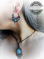 Pendientes Boho de Aguamarina en macrame - Aquamarine Macrame Boho Earrings