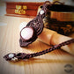 Collar Boho en Macrame con Cuarzo Rosa y Piedra Luna / Boho Macrame Necklace with Rose Quartz and Moonstone