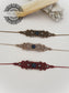 Pulsera Boho Hippie con Lapislázuli y Acero Inoxidable en Macrame - Boho Hippie Bracelet with Lapis Lazuli and Stainless Steel Beads by Macrame