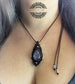 Bohemio Collar de Macramé con Cuarzo Amatista en color Chocolate - Macrame Necklace with Amethyst Quartz in Brown Color