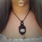 Collar Boho en Macrame con Cuarzo Rosa y Piedra Luna / Boho Macrame Necklace with Rose Quartz and Moonstone