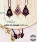 Collar De Macrame con Amatista Natural / Macrame Necklace with Natural Amethyst Quartz