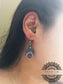 Pendientes bohemios con amatista en macrame - Bohemian earrings with amethyst on macrame