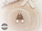 Pendientes boho macramé de nácar - Mother of pearl boho macrame earrings