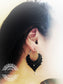 Pendientes Aro boho macrame en color negro - Bohemian Hoop Earrings Macrame in Black Color