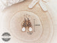 Pendientes boho macramé de nácar - Mother of pearl boho macrame earrings
