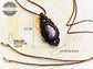 Bohemio Collar de Macramé con Cuarzo Amatista en color Chocolate - Macrame Necklace with Amethyst Quartz in Brown Color