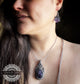Colgante boho de amatista en macrame - Amethyst Boho Necklace Macrame